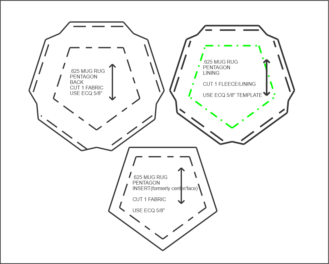 Downloadable Mug Rug Pattern Needle Wielders Sewing